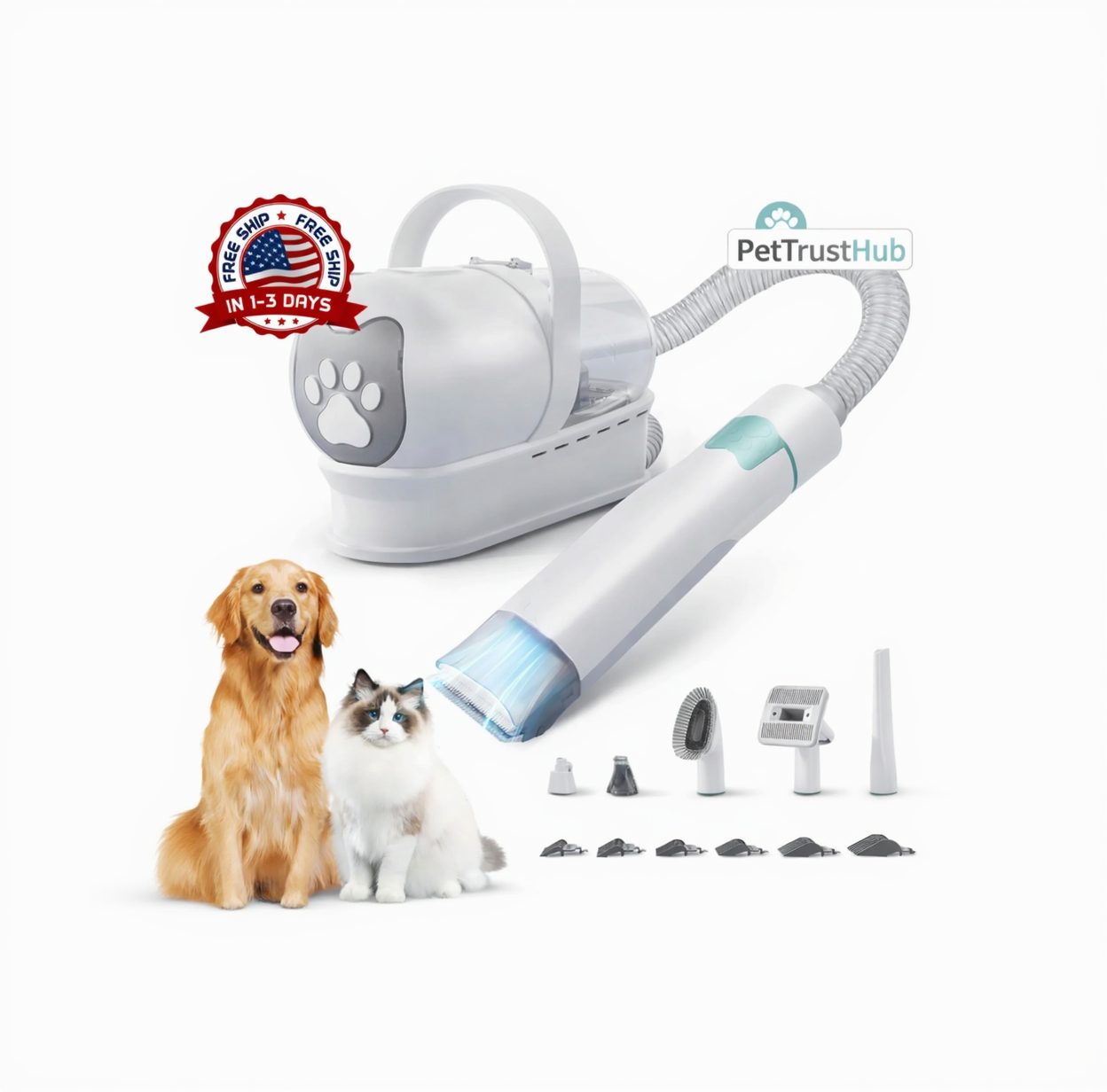 All-in-One Pet Grooming & Vacuum System