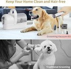 Dog Hair Vacuum with 6 Pet Grooming Tools for Dogs Cats Shedding Grooming