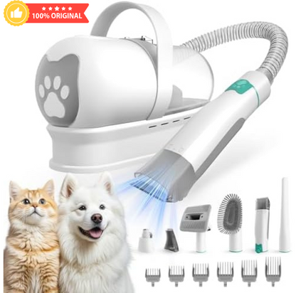 Dog Hair Vacuum with 6 Pet Grooming Tools for Dogs Cats Shedding Grooming