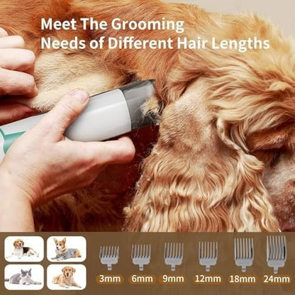 Dog Hair Vacuum with 6 Pet Grooming Tools for Dogs Cats Shedding Grooming